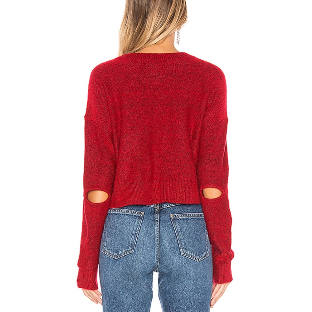 Marled Red GRL PWR Sweater - Picture 5 of 6